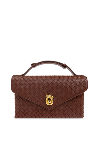 BOTTEGA VENETA Knot Lock $3500 Sapele Leather Crossbody Bag New & Authentic
