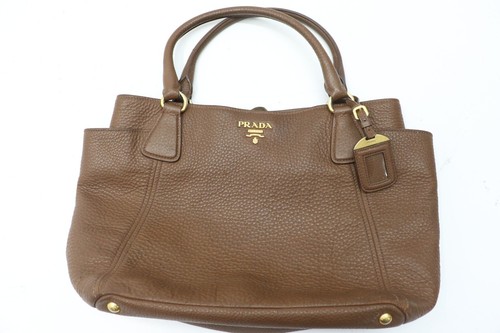 Borsa a mano Prada Vit Daino Borsa tote in pelle   Marrone *LEGGERE*