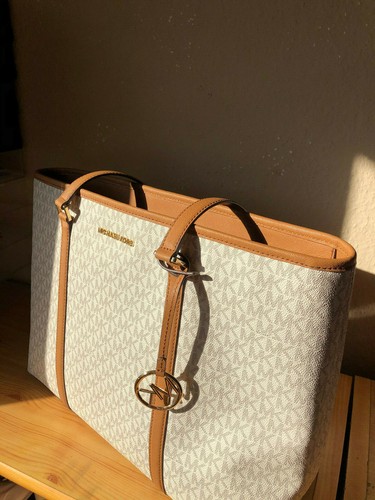 Michael Kors jet set borsa donna   vaniglia