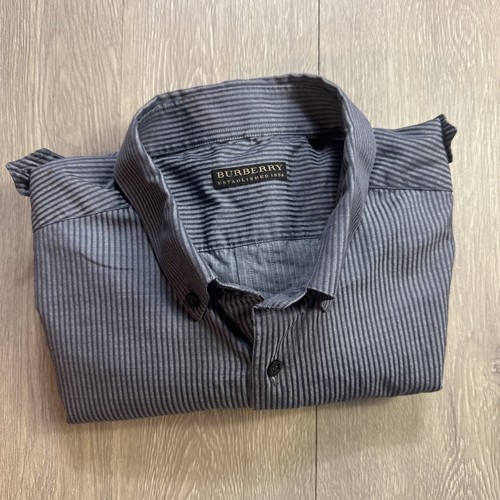 BURBERRY Camicia Uomo 17 43 Camicia con Bottoni Made In Italy Abito Disegno a Righe