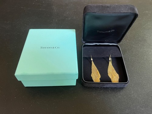 TIFFANY & CO. Elsa Perreti x Tiffany co 18k G Mesh Earrings