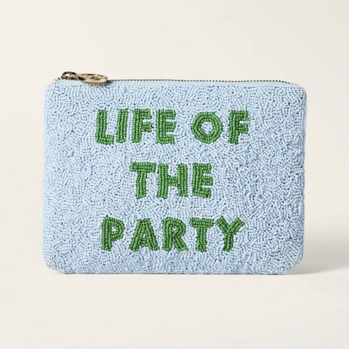 Kate Spade x Target LIFE OF THE PARTY Beaded Clutch Handbag Pouch Purse NEW