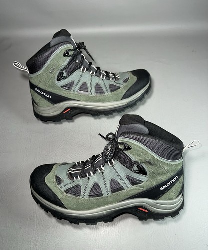 Salomon LTR GTX Gore Tex Green Waterproof Hiking Trail Boots Men's Size 10.5