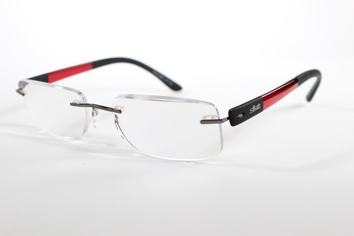 Silhouette Eyeglasses 7734 Men Black Rimless Titanium Eyewear Glasses Frames