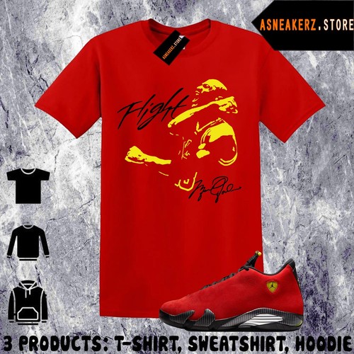 ECCO T shirt maglietta abbinata AJ 14 Ferrari 2025 da abbinare sneaker 23 MJ Victory 14s