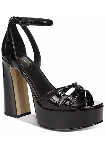 Sandali abito plateau Sam Edelman Kamiglia cinturino alla caviglia brevettato taglia 8 5