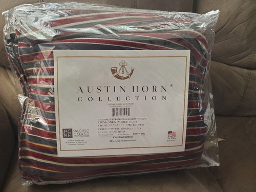 Austin Horn Collection Bed Skirt Cantori Striped King 78 X 80 Bedroom