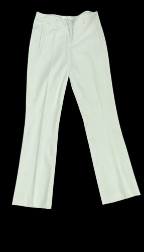 Pantalone donna Prada m.in.Italy beige misto poliestere TG 38 gamba larga u ottime condizioni