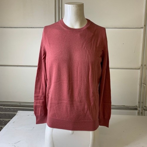 BRUNELLO CUCINELLI Maglione Pullover Cashmere Uomo Taglia 50 Rosso Manica Lunga Girocollo