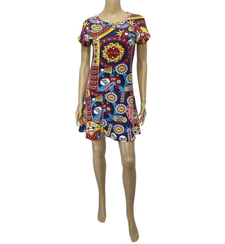 Abito a tubino LOVE MOSCHINO multicolore stampe casinò