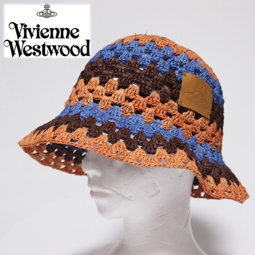 Vivienne Westwood Raffia Knit Capeline Hat S M 55.5 58cm Summer U
