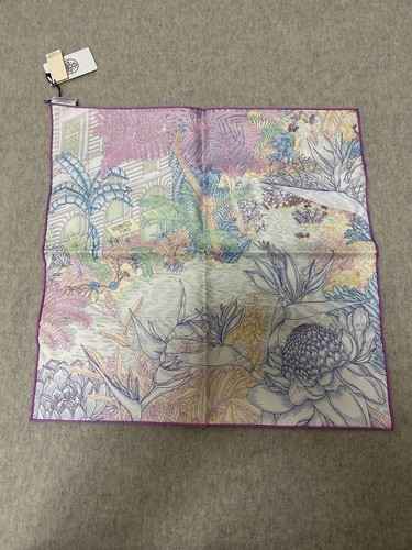 HERMÈS Borsa Hermes Gavroche Faubourg Tropical in tela rosa multicolore