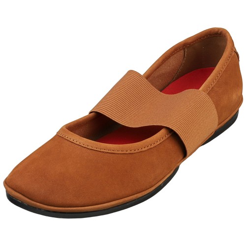 NINA SHOES Camper Right Nina Womens Ballerina Shoes in Brown