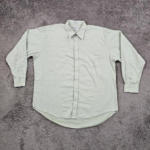 Givenchy Monsieur Camicia Uomo 18 XL Verde Bottoni Manica Lunga Abito Cotone