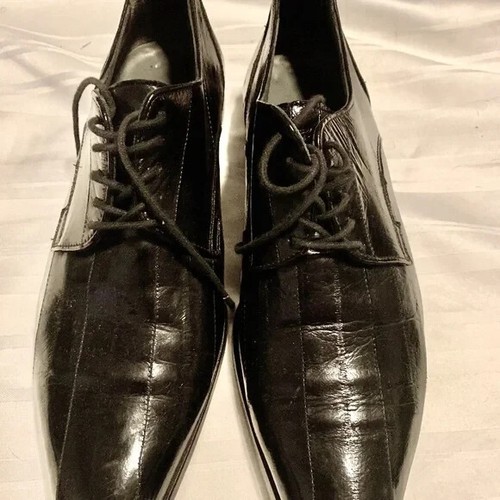 Scarpe eleganti Versace pelle d'anguilla uomo difficili da trovare edizione limitata 39 5 US 6 5 7