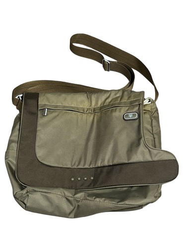VTG Tumi T Tech Olive green crossbody   laptop carry bag READ