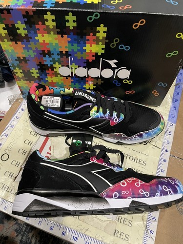 Diadora N9002 Be Seen Sneakers ""Autism Awareness"" da uomo taglia 11 USA 45 EUR UK10 5