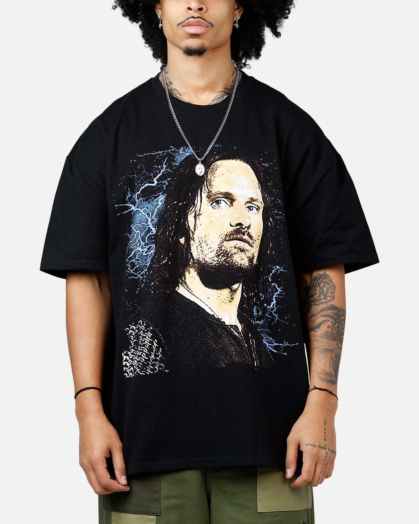 American Thrift X The Lord Of The Rings Aragorn Heavyweight T Shirt Black