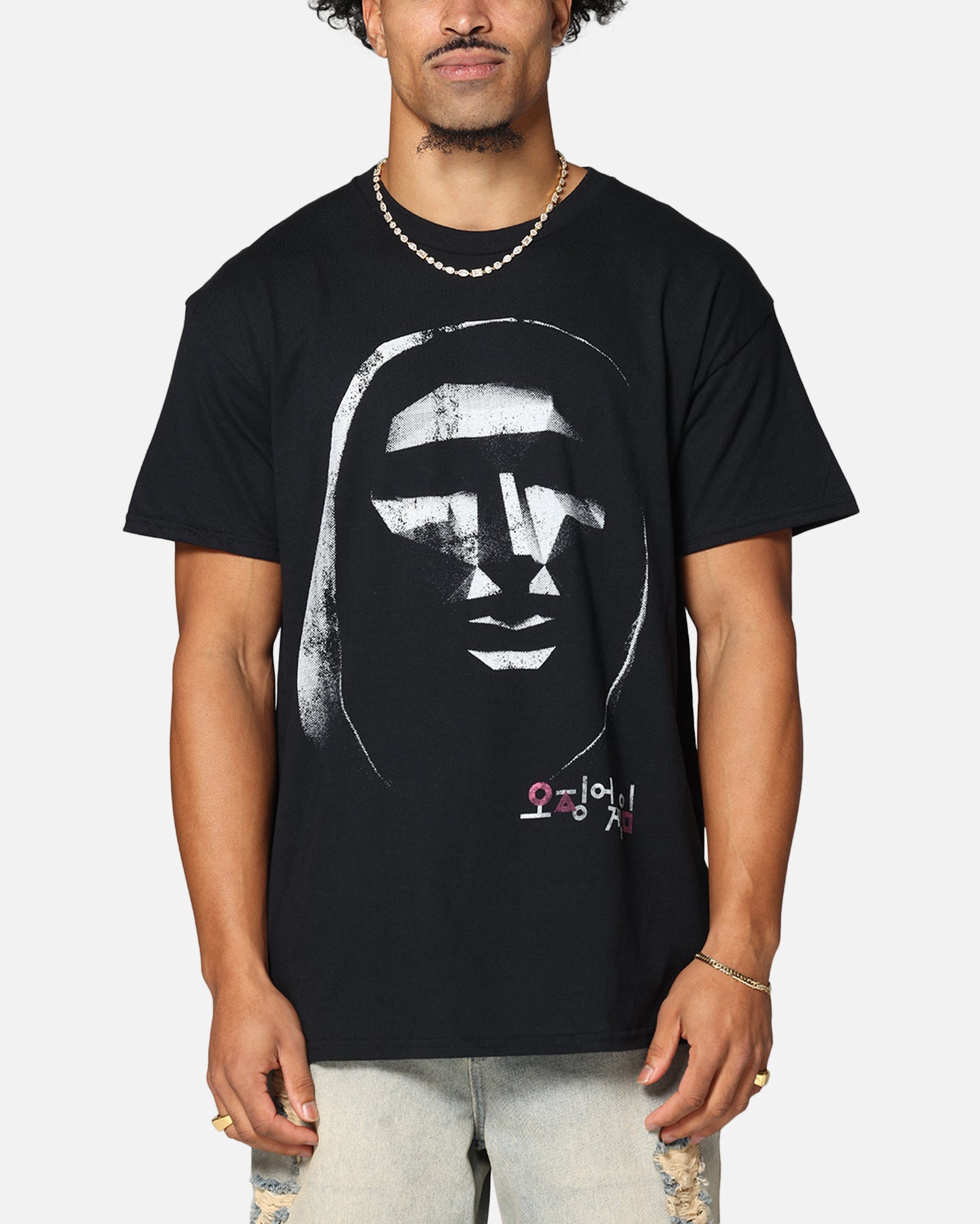 Goat Crew X Squid Game Front Man Vintage T Shirt Black