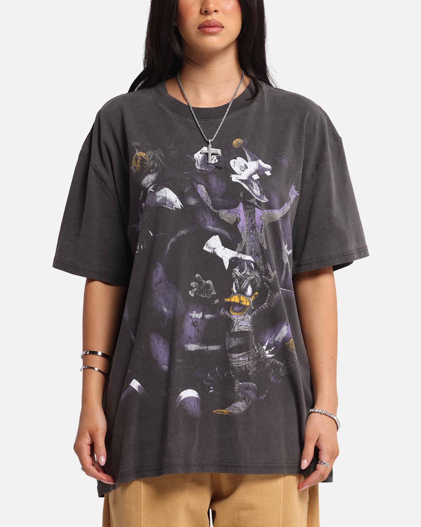 Goat Crew Disney Kingdom Hearts Halloween Town Heavy T Shirt Black Wash