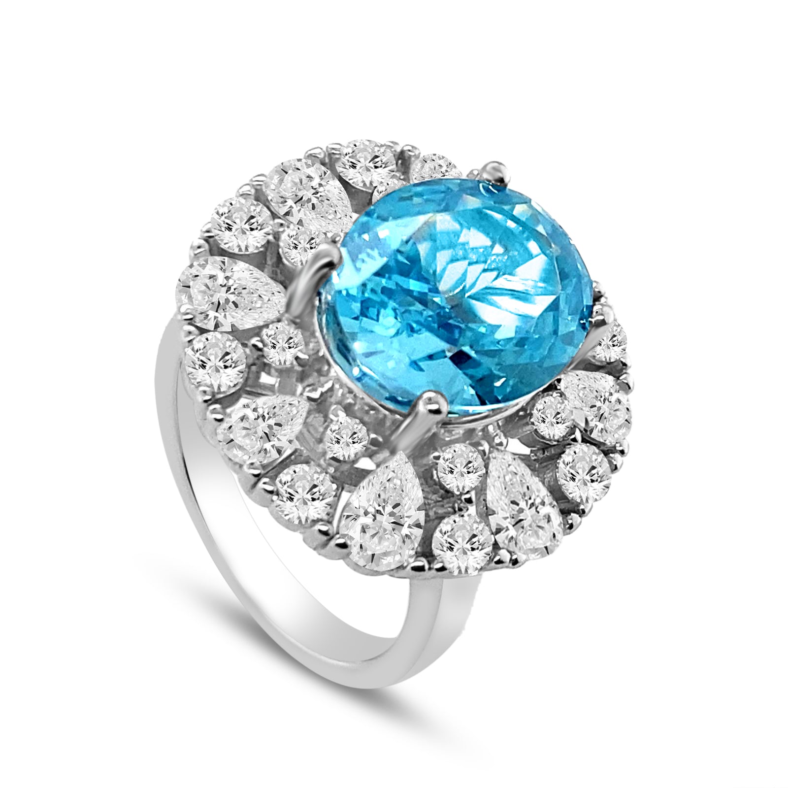 ANNA ZUCKERMAN Skya Aquamarine Ring by Kathy Hilton