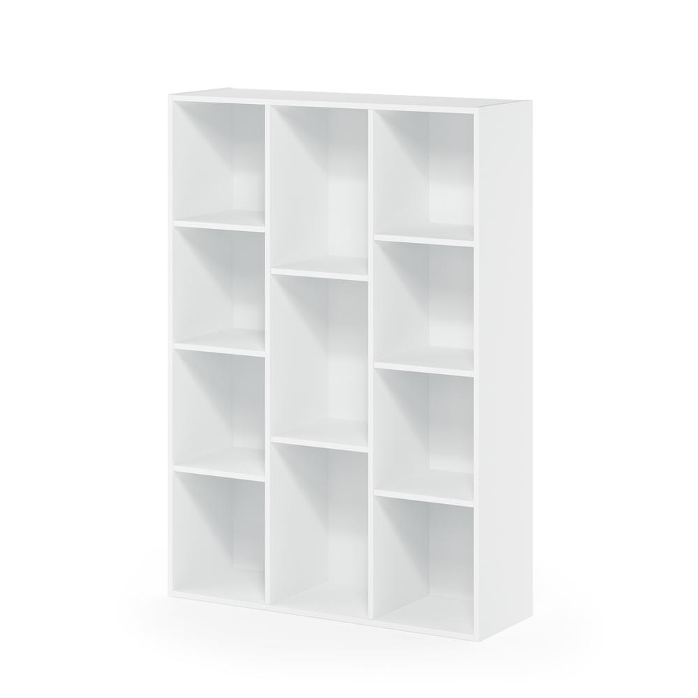 2736 Furinno 11 Cube Reversible Open Shelf Bookcase  White