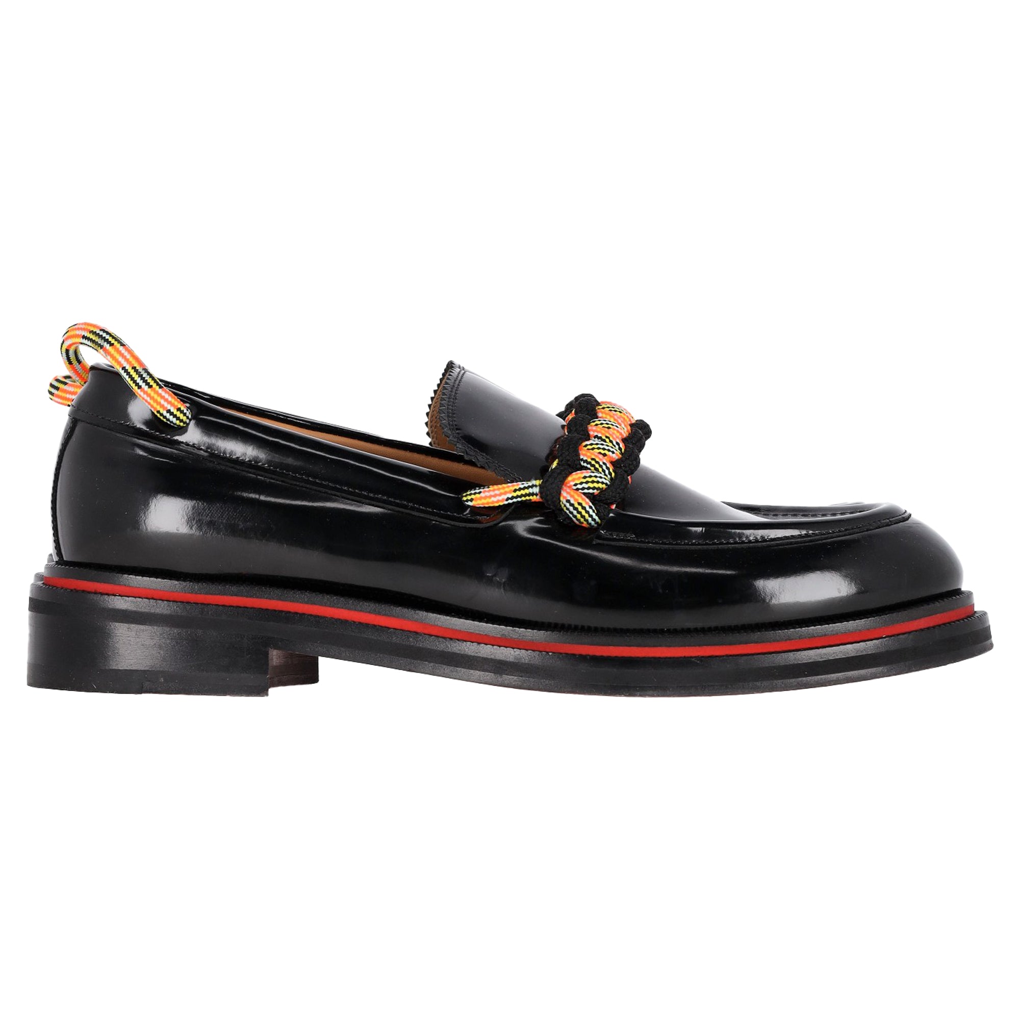 2604 Christian Louboutin Alpillo Loafers in Black Leather