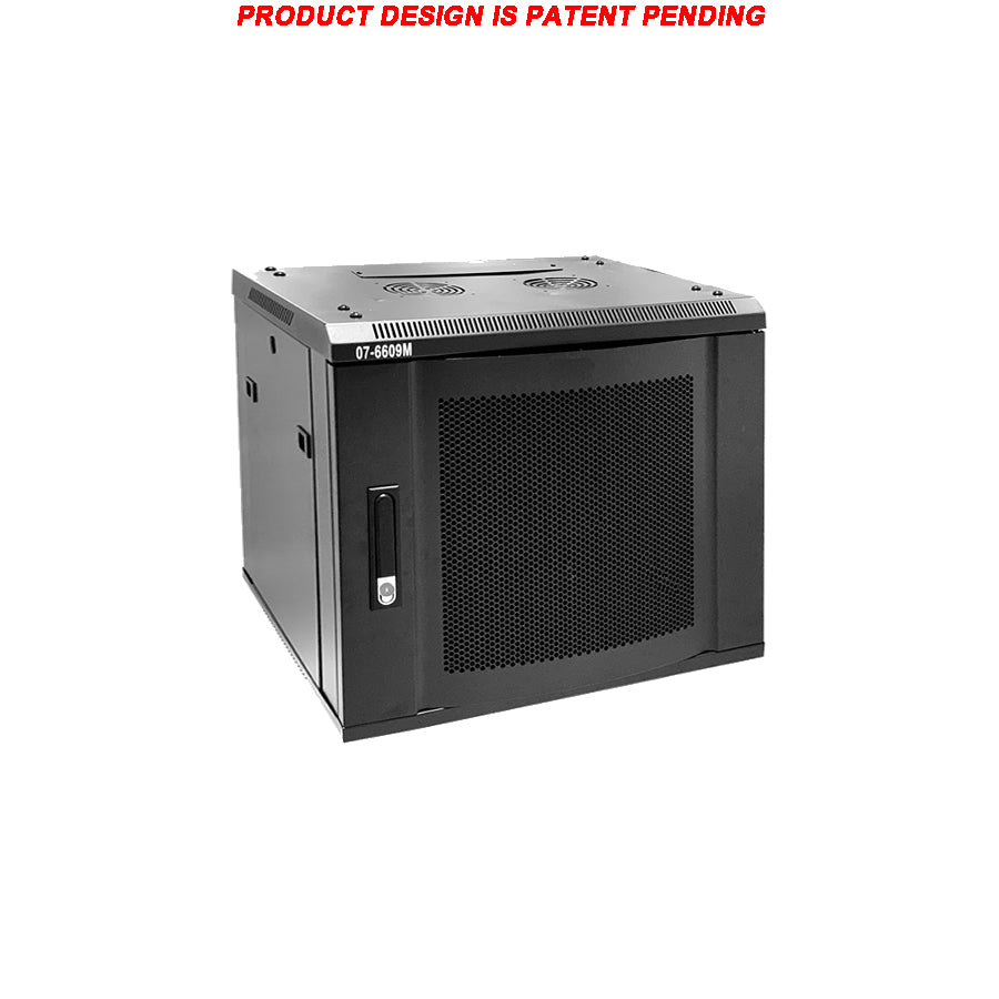 AA ELECTRONICS 07 6609M 9U 45cm(17.5 inch) Depth Wall Mount Network Cabinet   Locking Metal Door