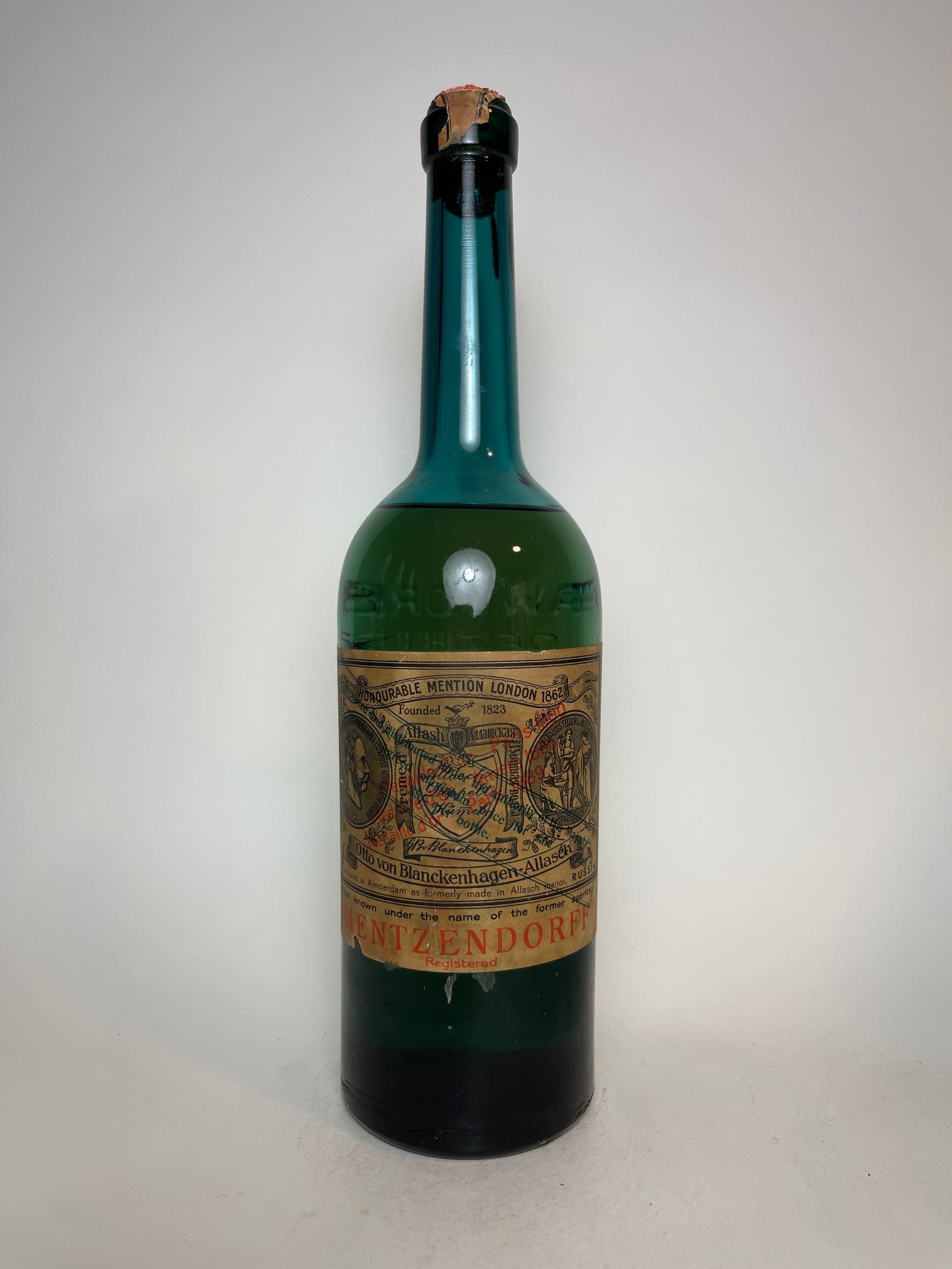 OLD SPIRITS COMPANY Otto von Blanckenhagen Allasch Creme d'Allash   1940s (ABV Not Stated, c. 60cl)