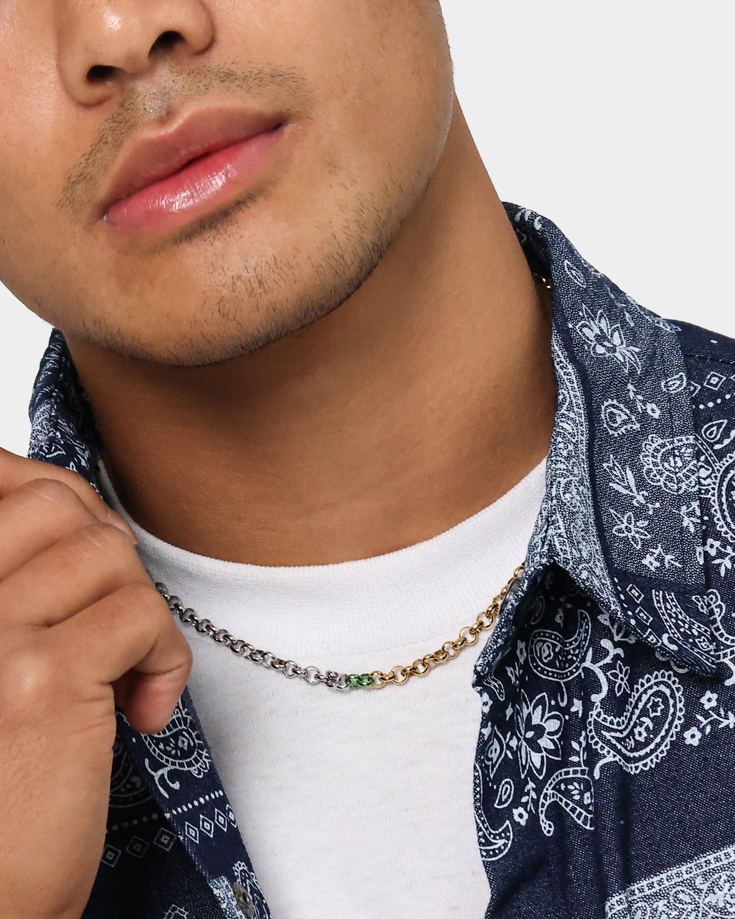 Loiter 18" Split Chain Necklace Gold Silver