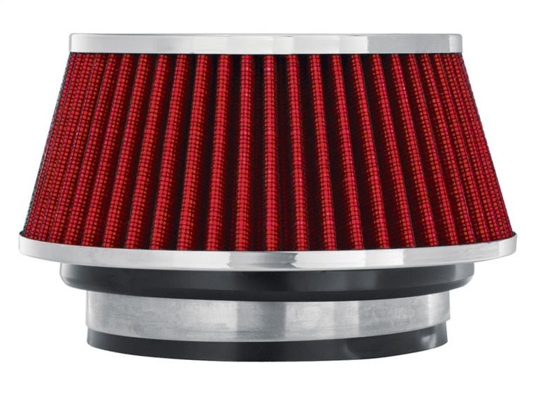 Spectre Adjustable Conical Air Filter 2 1/2in. Tall (Fits 3in. / 3 1/2in. / 4in. Tubes)   Red