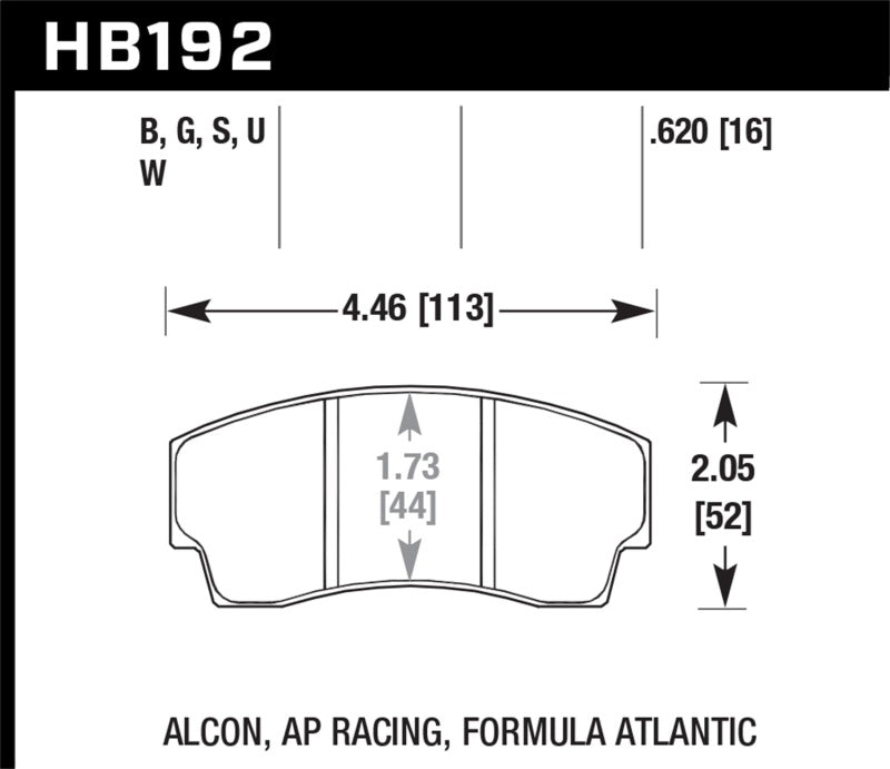 HAWK PERFORMANCE Hawk AP Racing CP4567 / CP5040 10/11/12/13S4 / CP5100 / CP5108 / CP6760 DTC 70 Race Brake Pads