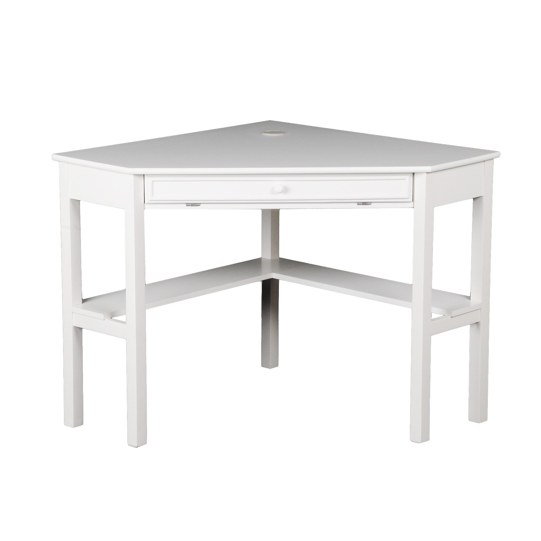 2736 48" White Solid Wood Corner Writing Desk