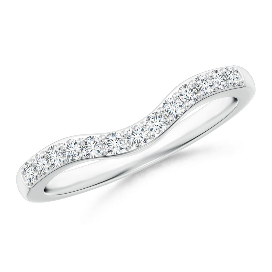 ANGARA Classic Diamond Half Eternity Contoured Wedding Ring
