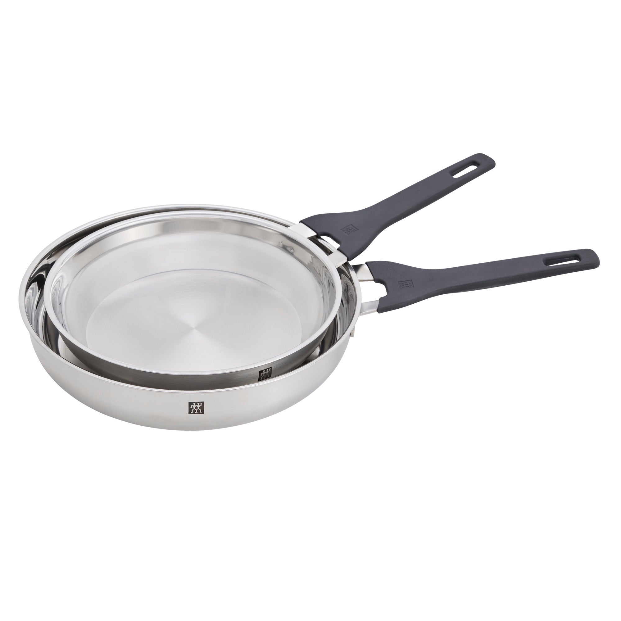 2142 ZWILLING Simplify 2 pc Stainless Steel 9.5 in & 11 in Fry Pan Set