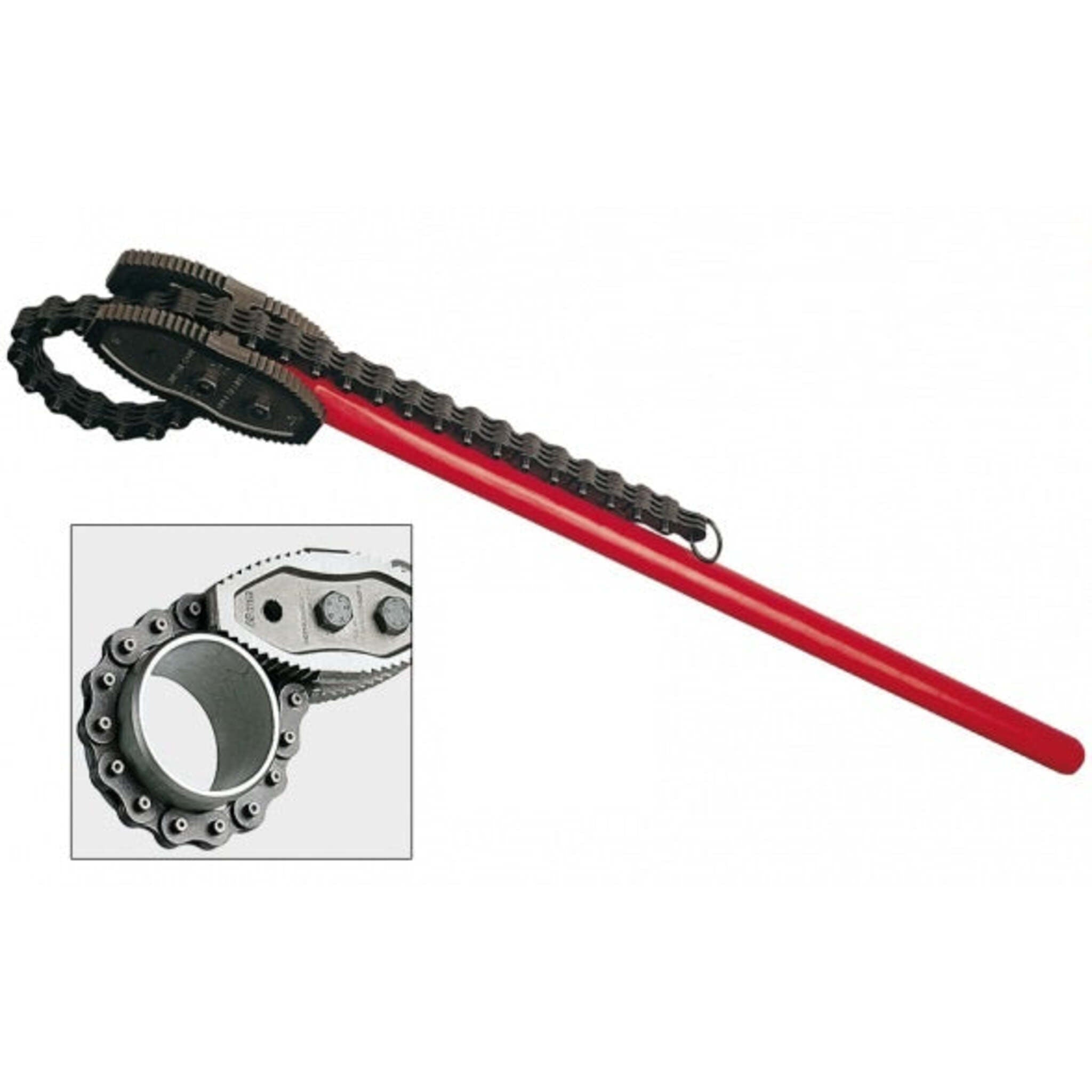 Super Ego 103 Tongue Chain Wrench with Ratcheting Jaws Forged Durability, Reversible Tempered Steel Jaws, Riveted Chain Ideal for Pipeline Builds