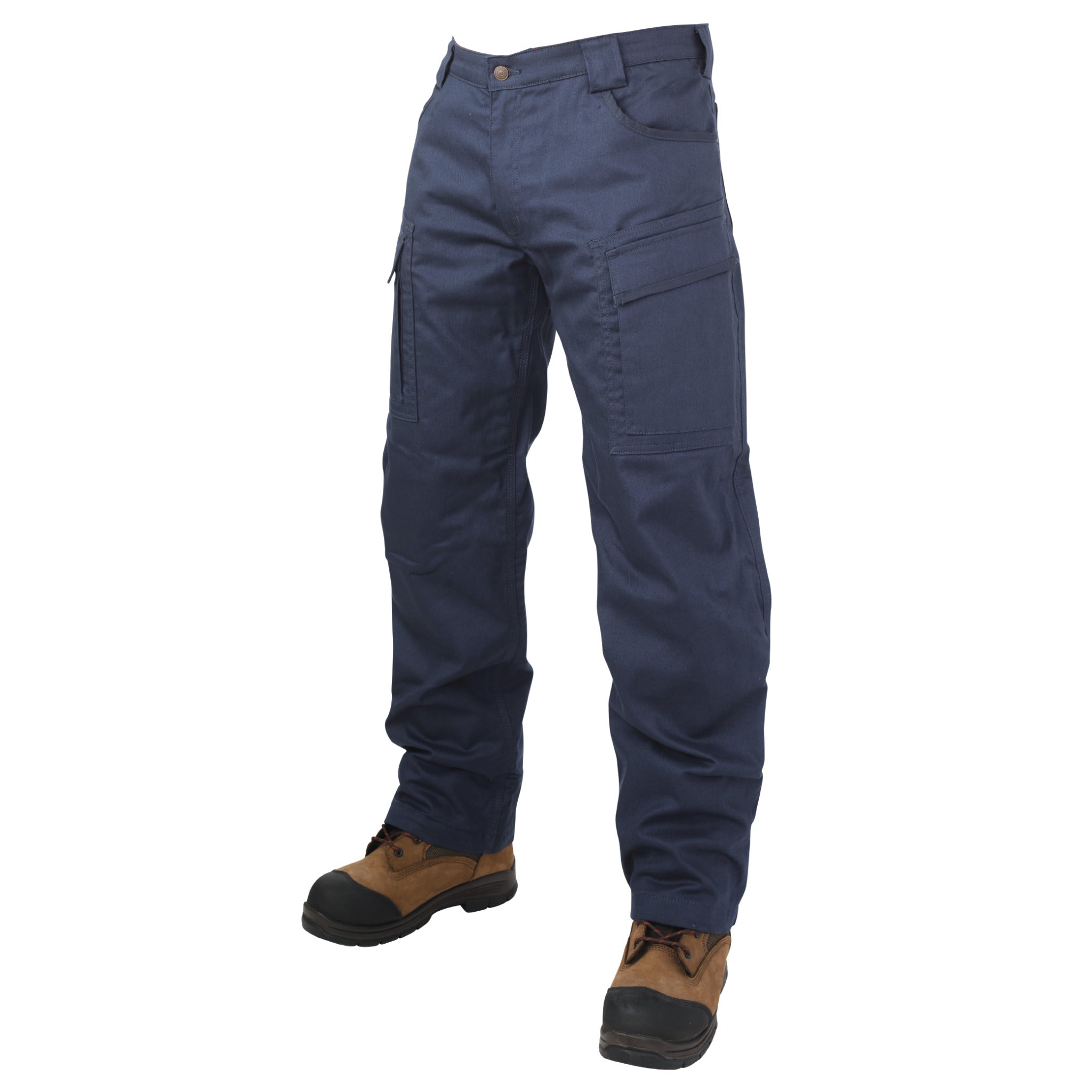 Tough Duck Men's Cargo Work Pants WP06   Cotton Fleece Lined, Flex Twill, Multi Pockets, Reinforced, Durable, Stretch Waist, Triple Stitched, Heavy Duty Workwear Sizes 28 44
