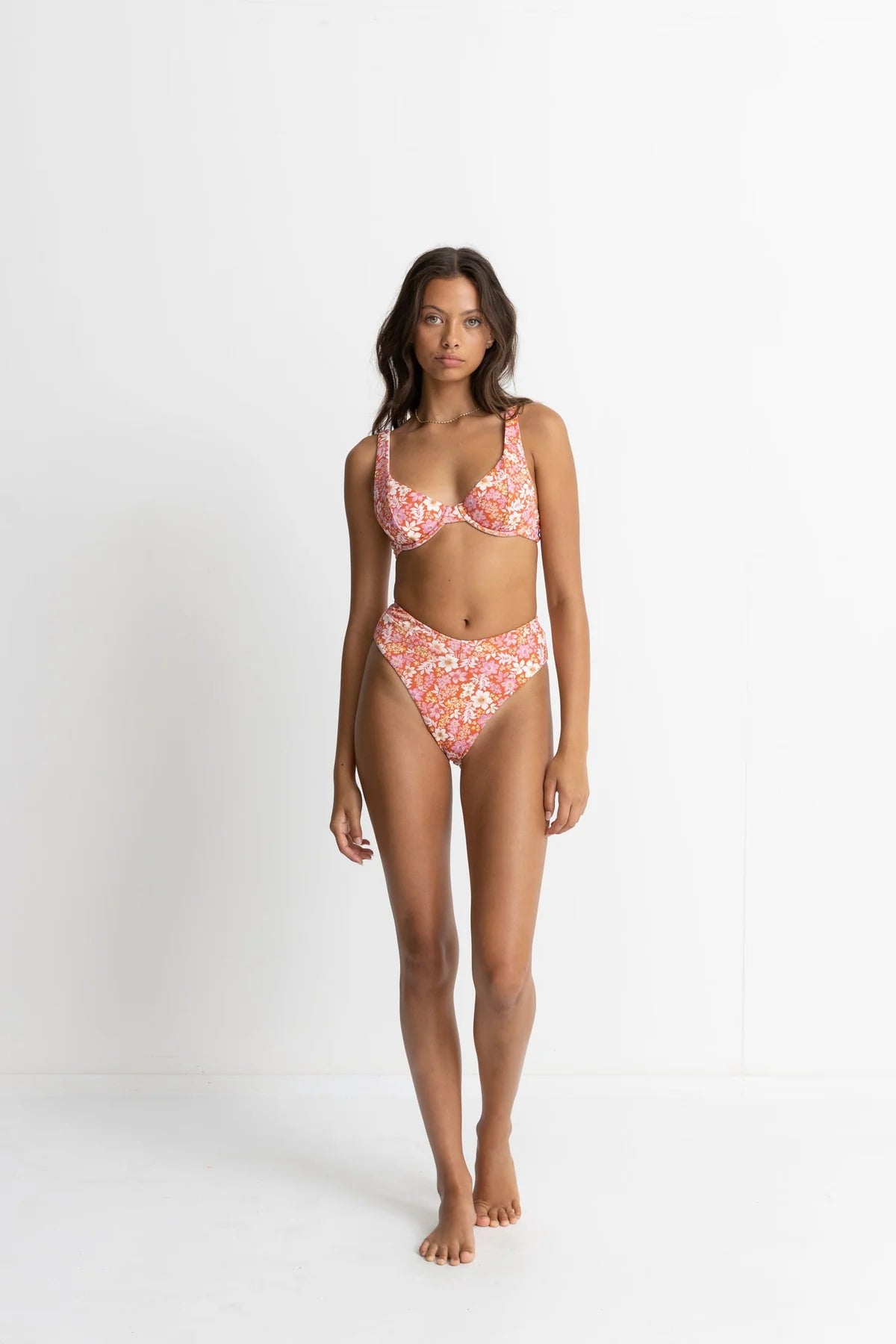 Rhythm   Luna Floral Deep V Hi Waist Pant