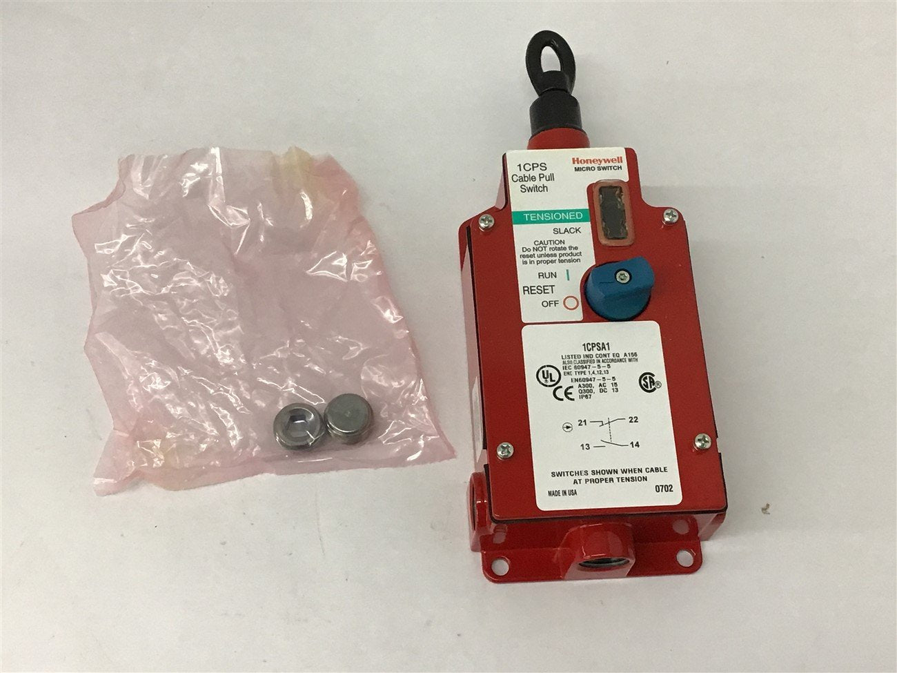 BME BEARINGS AND SURPLUS Honeywell 1CPSA1 Micro Switch Cable Pull switch