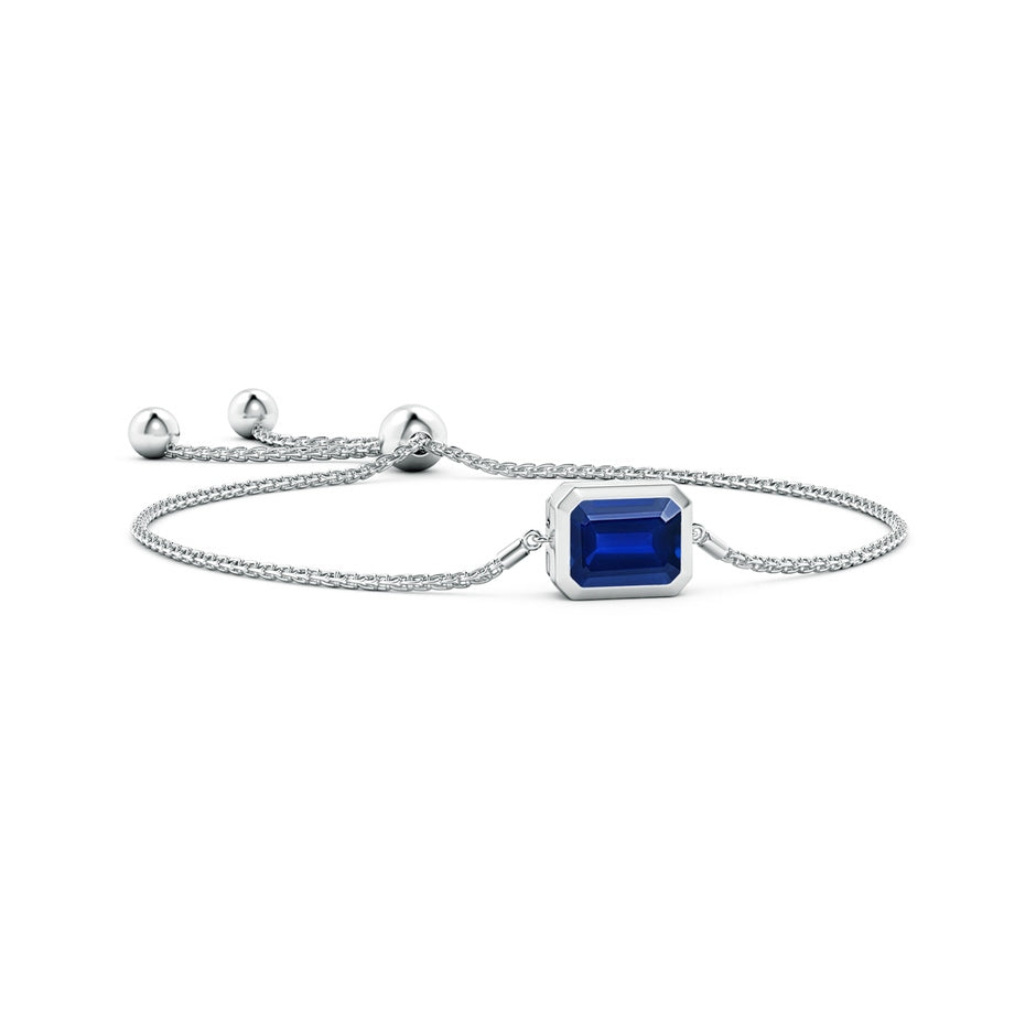 ANGARA Lab Grown Horizontally Set Emerald Cut Sapphire Bolo Bracelet
