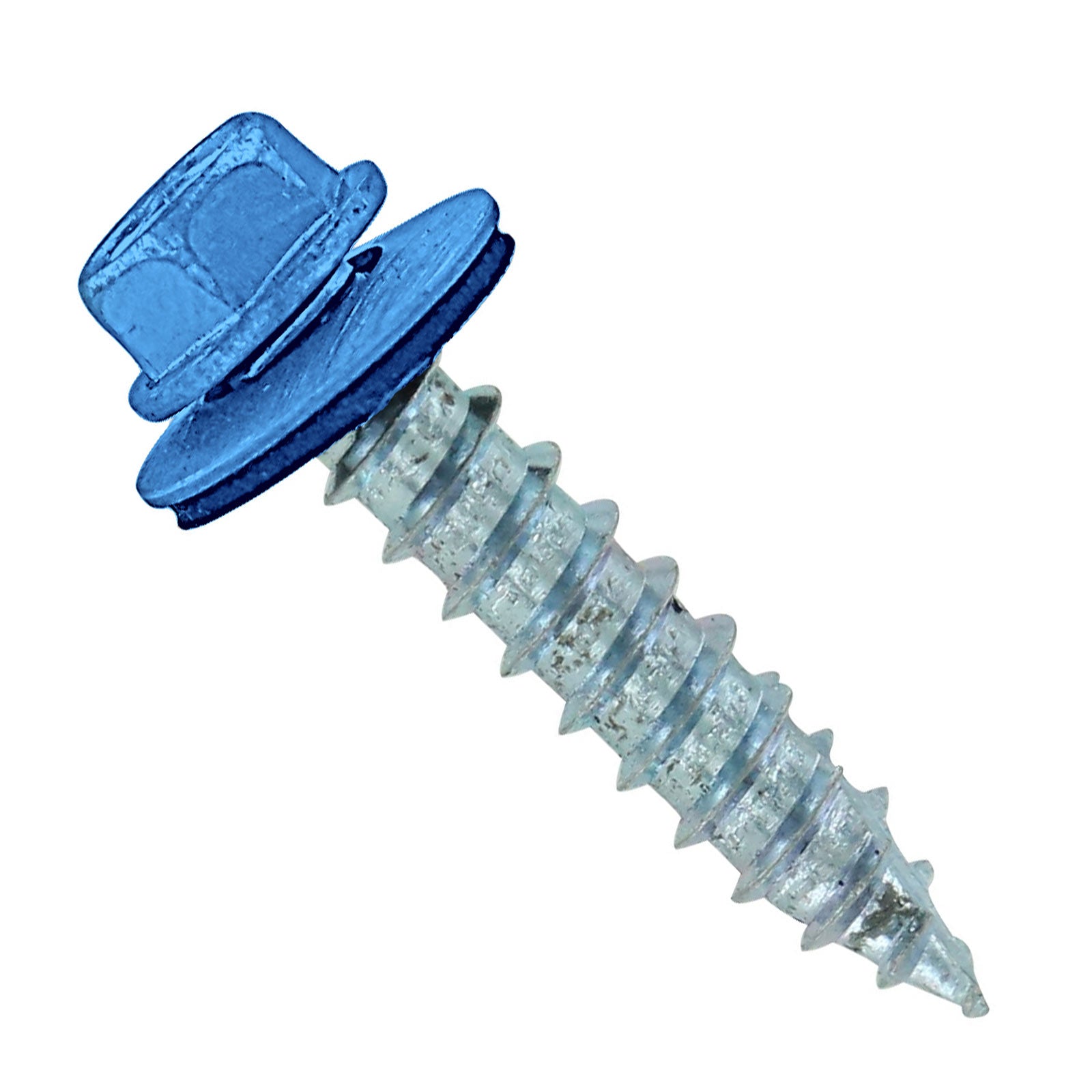 ST FASTENING #14 x 1 1/4" #14 Type 17 Woodbinder Metal Roofing Screw   Blue, Pkg 250