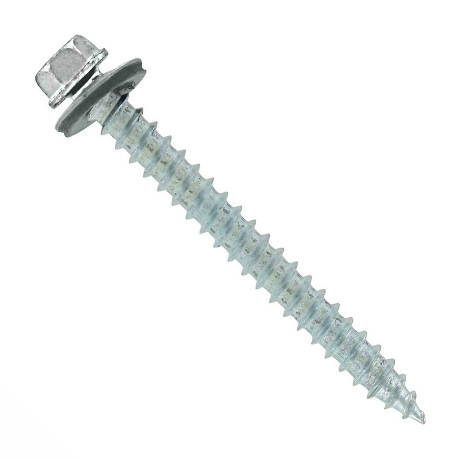 ST FASTENING #14 x 2 1/2" #14 Type 17 Woodbinder Metal Roofing Screw   Light Gray, Pkg 250
