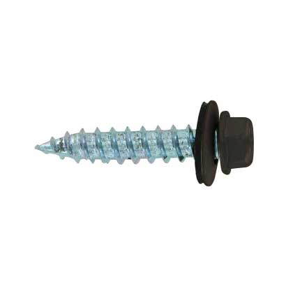 ST FASTENING #14 x 1 1/4" #14 Type 17 Woodbinder Metal Roofing Screw   Koko Brown, Pkg 250