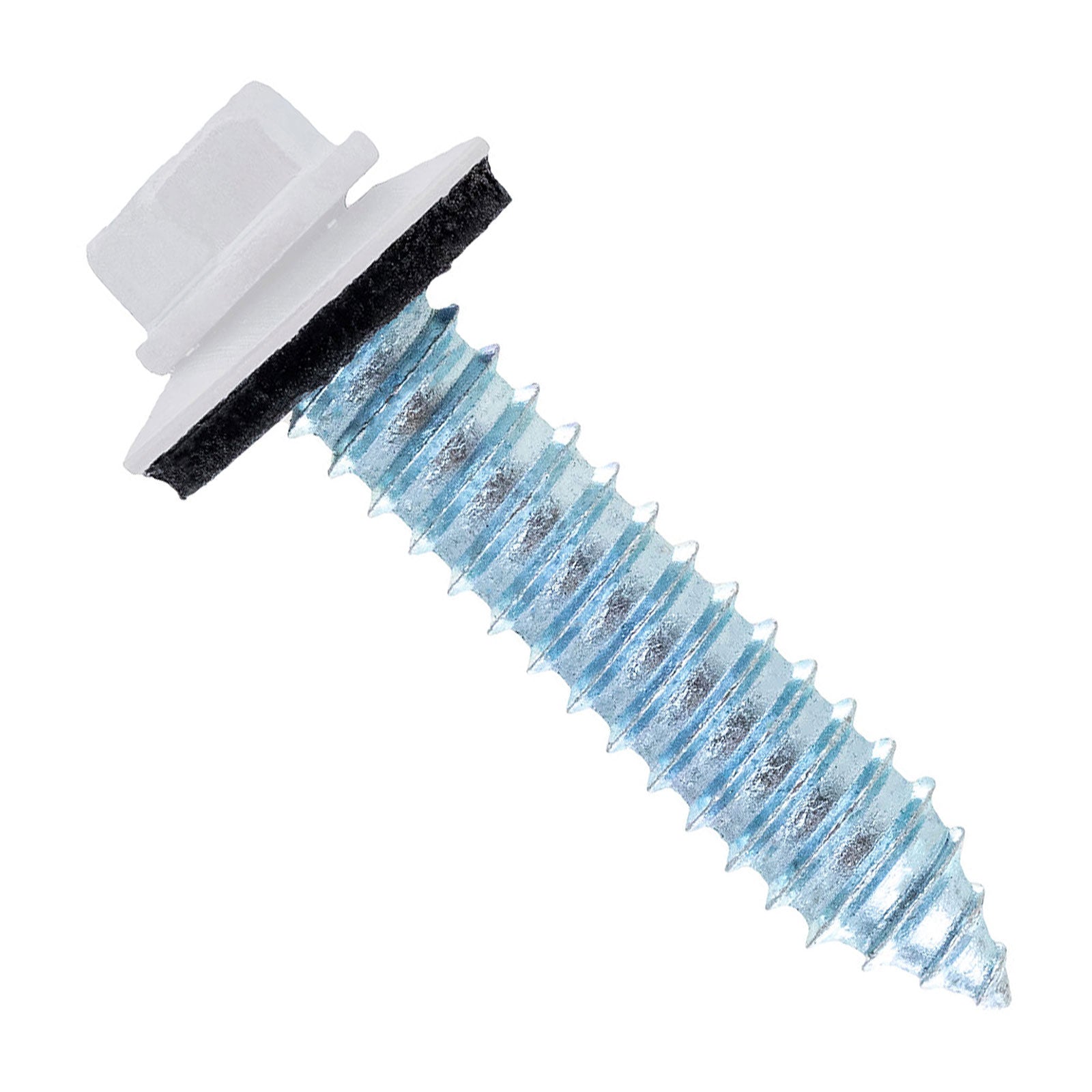 ST FASTENING #17 x 1 1/4" Tapping Steelbinder Metal Roofing Screw  Polar White   Pkg 250