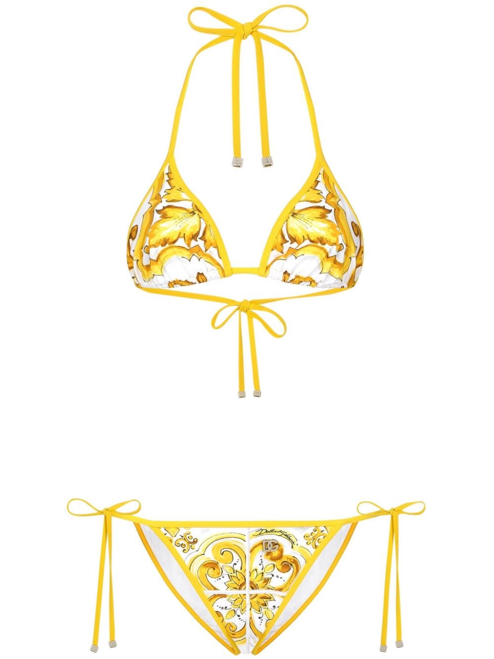 Dolce & Gabbana Maiolica Print Bikini Set