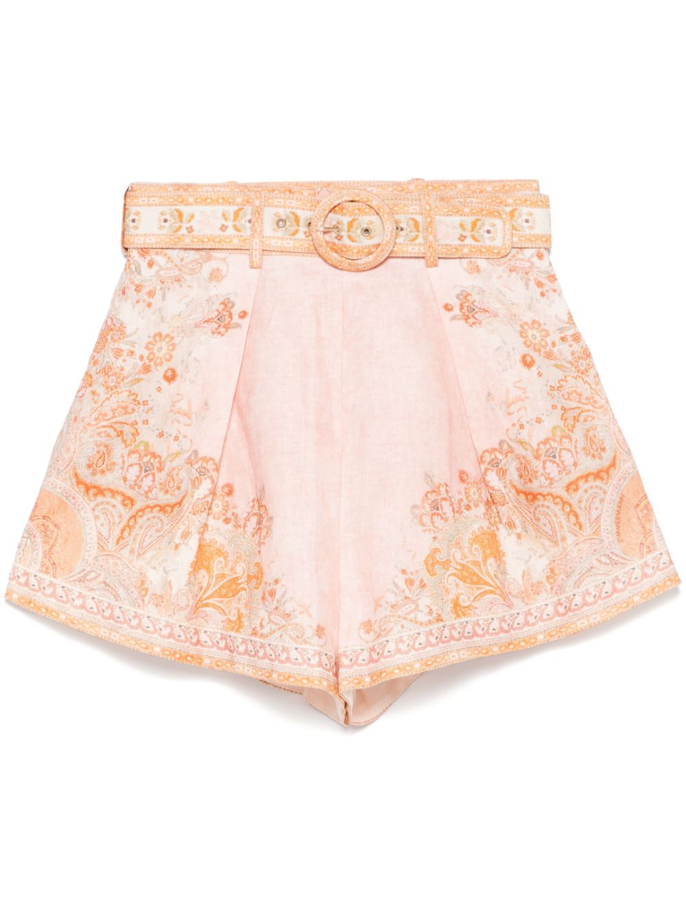 Zimmermann Acacia Shorts impresos de lino