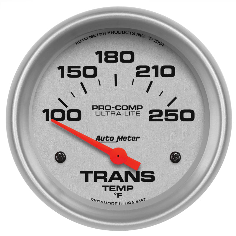 Autometer Ultra Lite 2 5/8in 100 250 Deg Electric Transmission Temp Ultra Lite Gauge