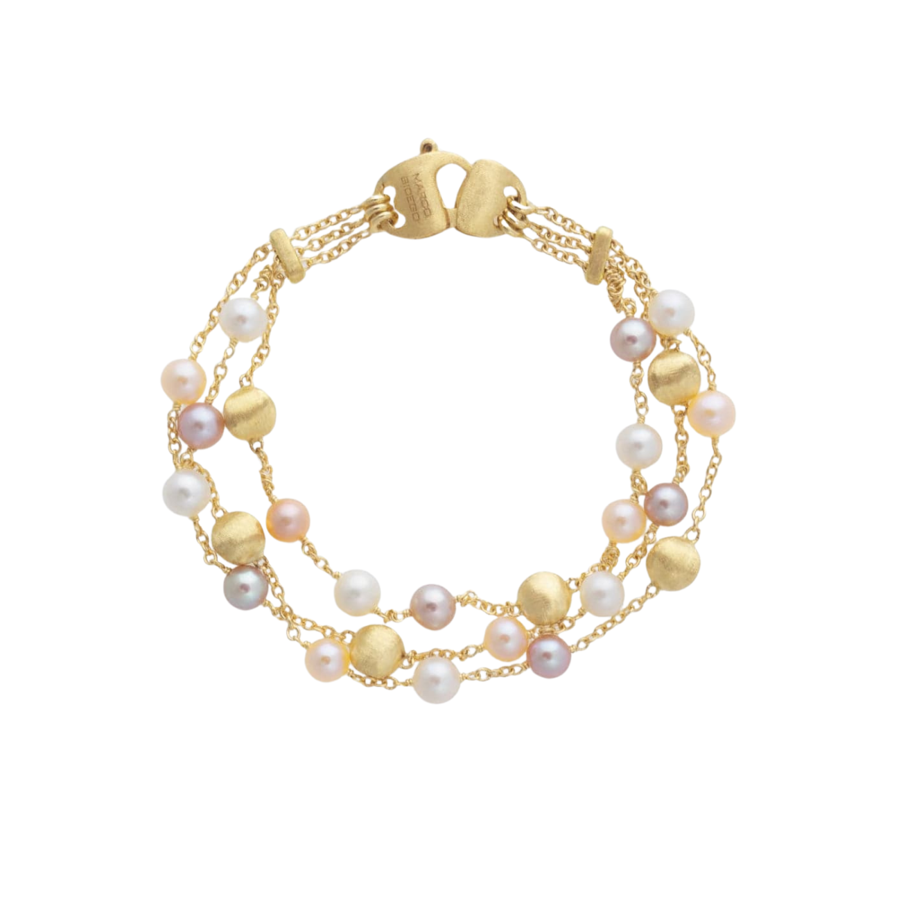 MARCO BICEGO Africa Pearl 18K Yellow Gold Three Strand Bracelet