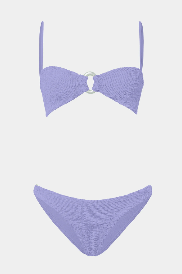 HUNZA G Misty Bikini Pearly Hoop Lilac