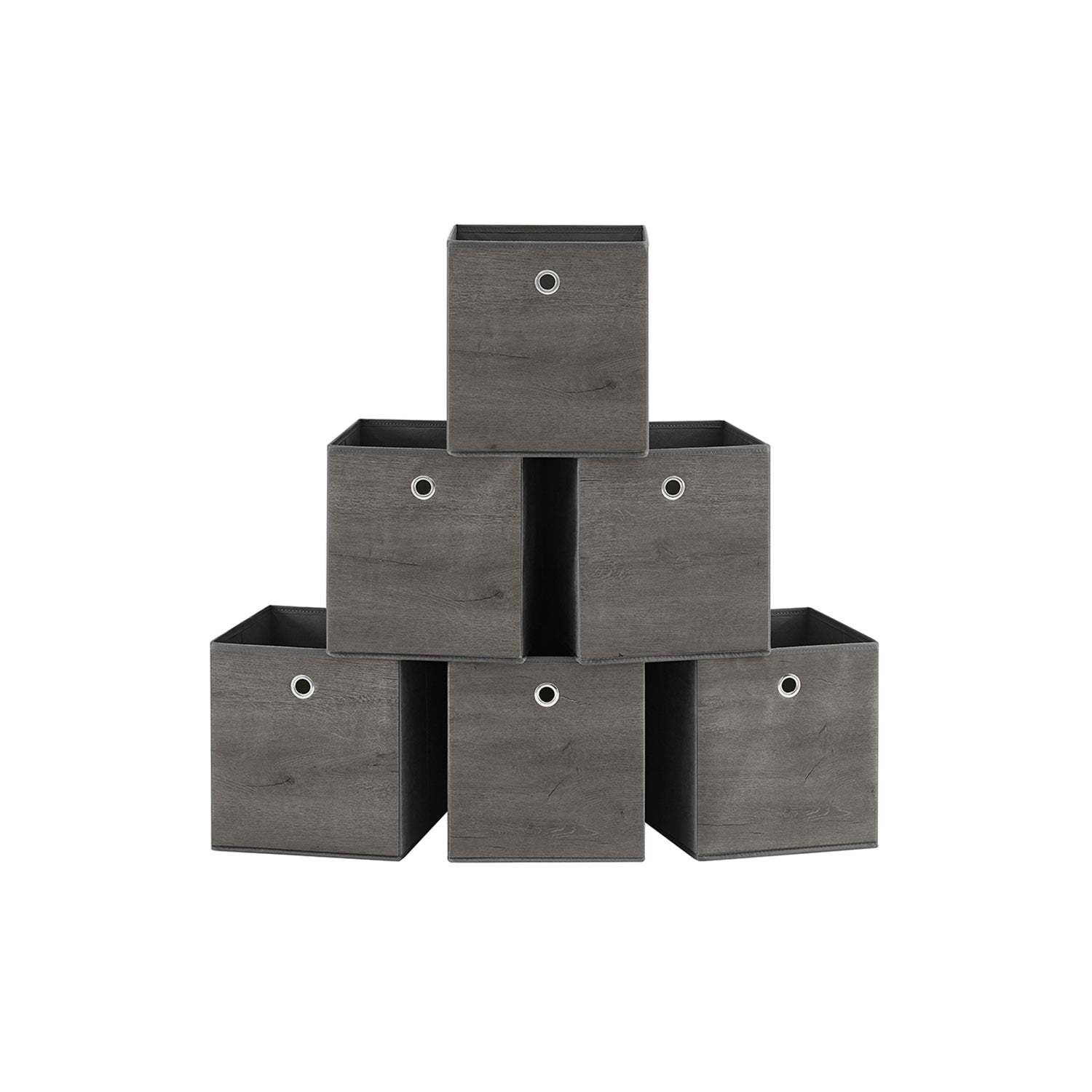 2736 Set of 6 Storage Cubes 10.2 x 10.2 x 11 Inches Misty Gray
